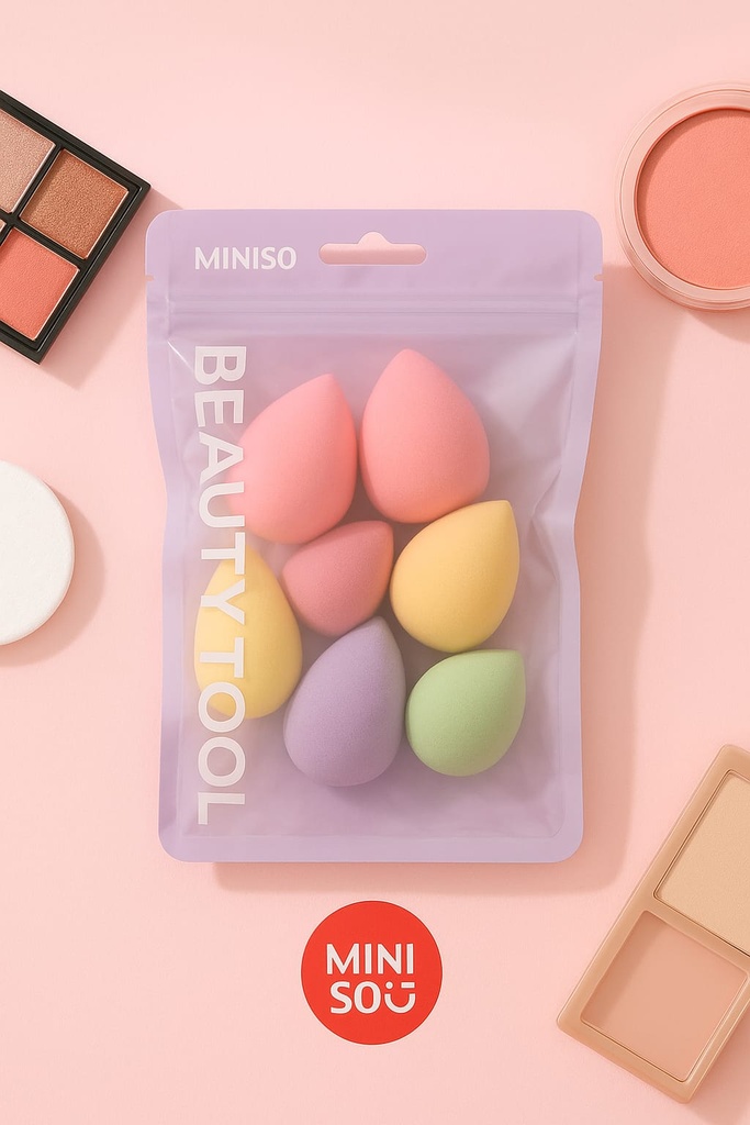 Miniso Colorful Series Makeup Sponges Set(6 Pieces) Miniso