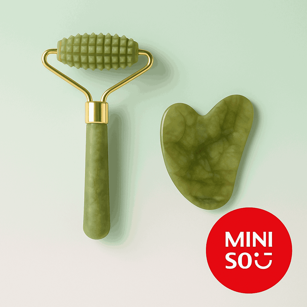 Jade Massage Set (Roller & Scraping Plate)