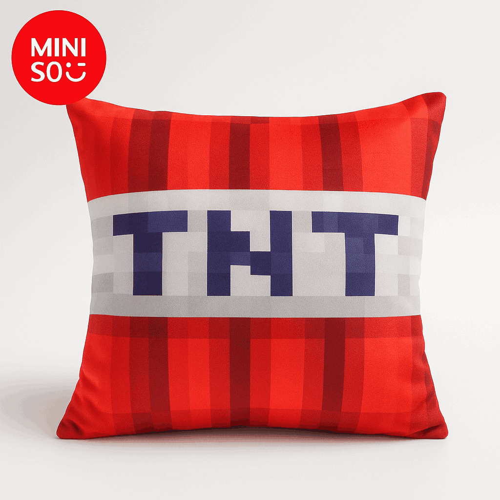 Minecraft 16 Bin TNT Quadrate Pillow Miniso