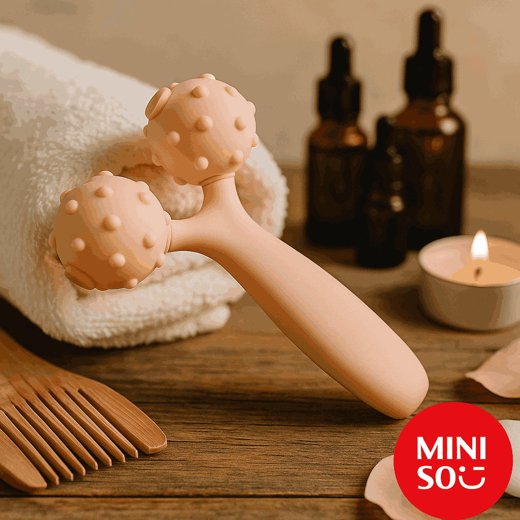 Double Ball Body Roller Massager (Pink)