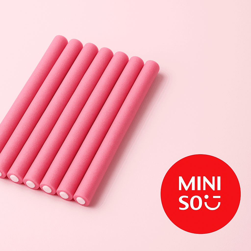 Sponge Hair Rollers (8Pieces)(Small) Pink Miniso