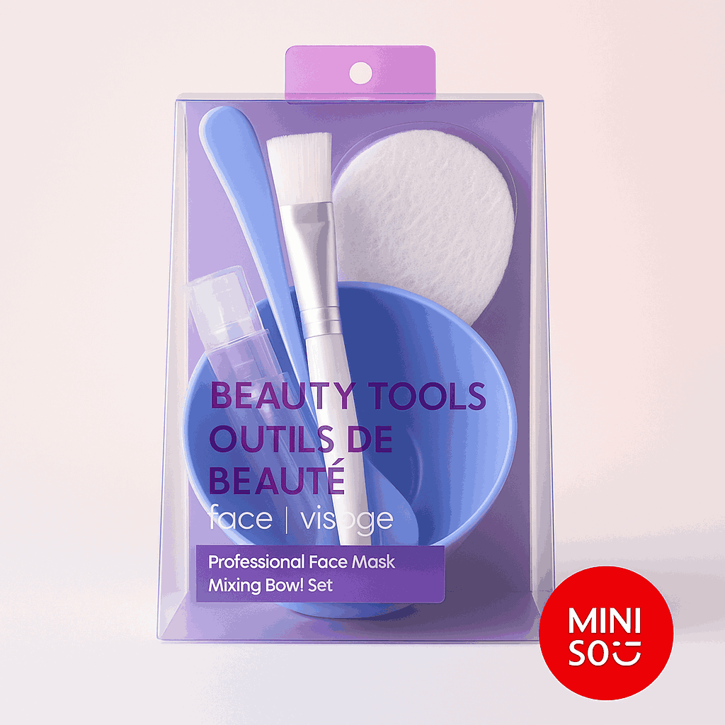 Professional Face Mask Mixing Bowl Set(8 Pieces) Miniso