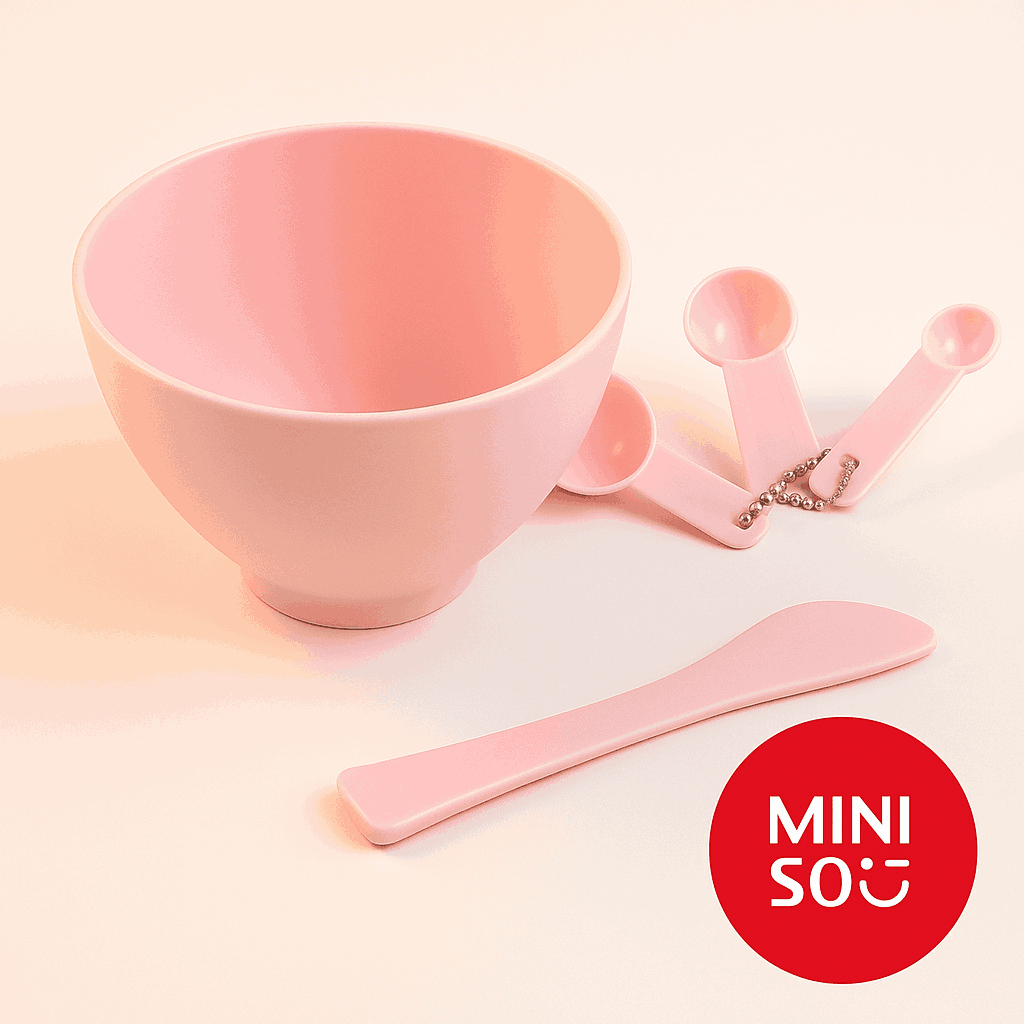 Facial Mask Bowl Set Miniso