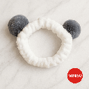 Silvery Gray Series Pom-Pom Headband Miniso