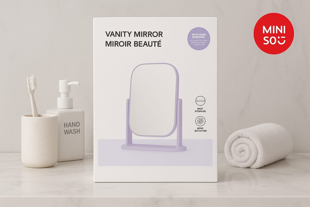 Square Single-Sided Vanity Mirror Miniso