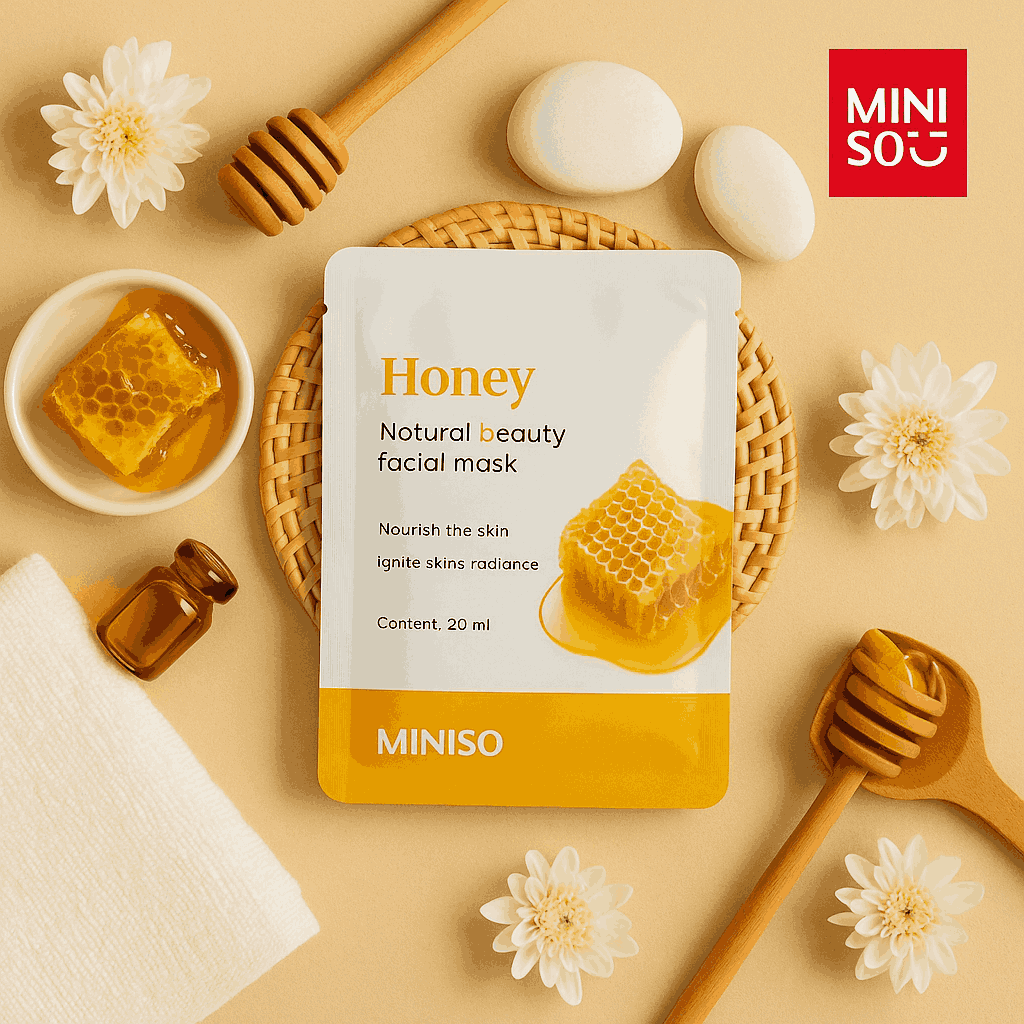 Miniso Natural Beauty Facial Mask(Honey)Pack Of 2