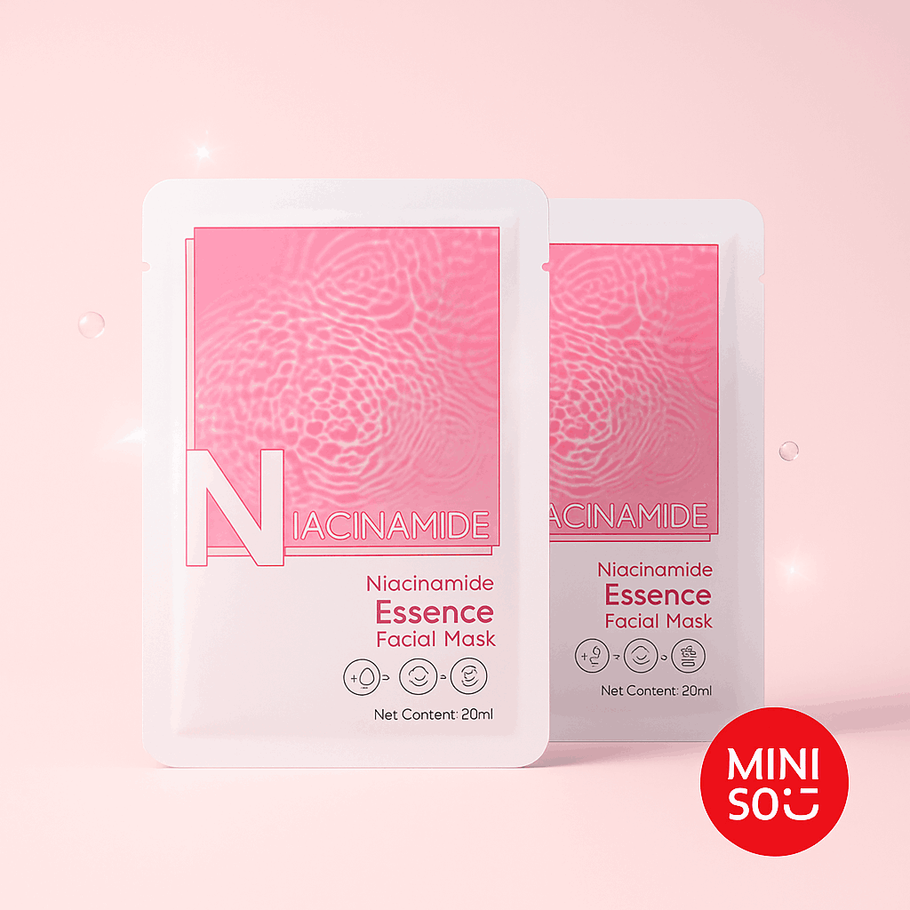 Miniso Essence Facial Mask(Niacinamide)Pack Of 2