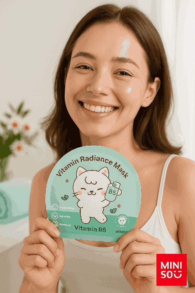 Miniso Vitamin Radiance Mask (Vitamin B5)Pack Of 2