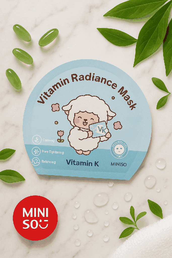Miniso Vitamin Radiance Mask (Vitamin K)Pack Of 2