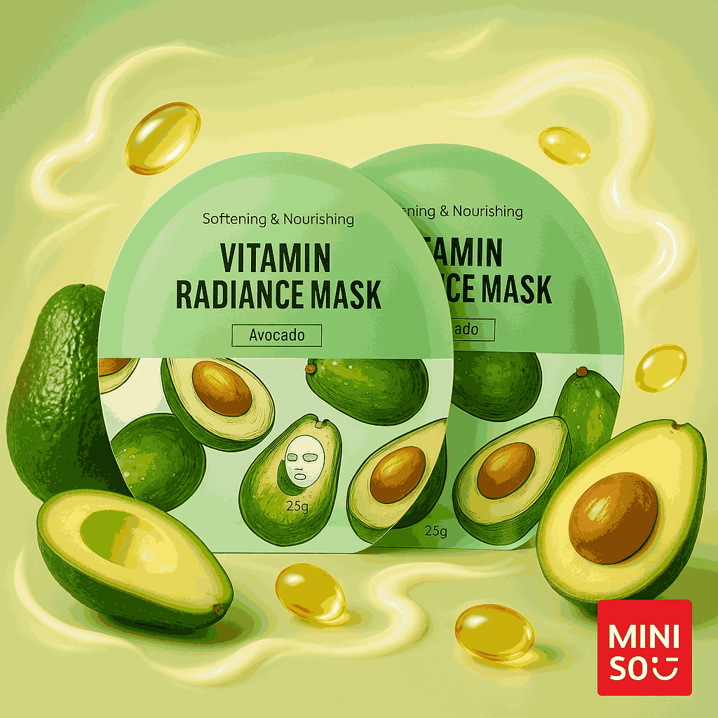Miniso Vitamin Radiance Mask (Avocado)Pack Of 2