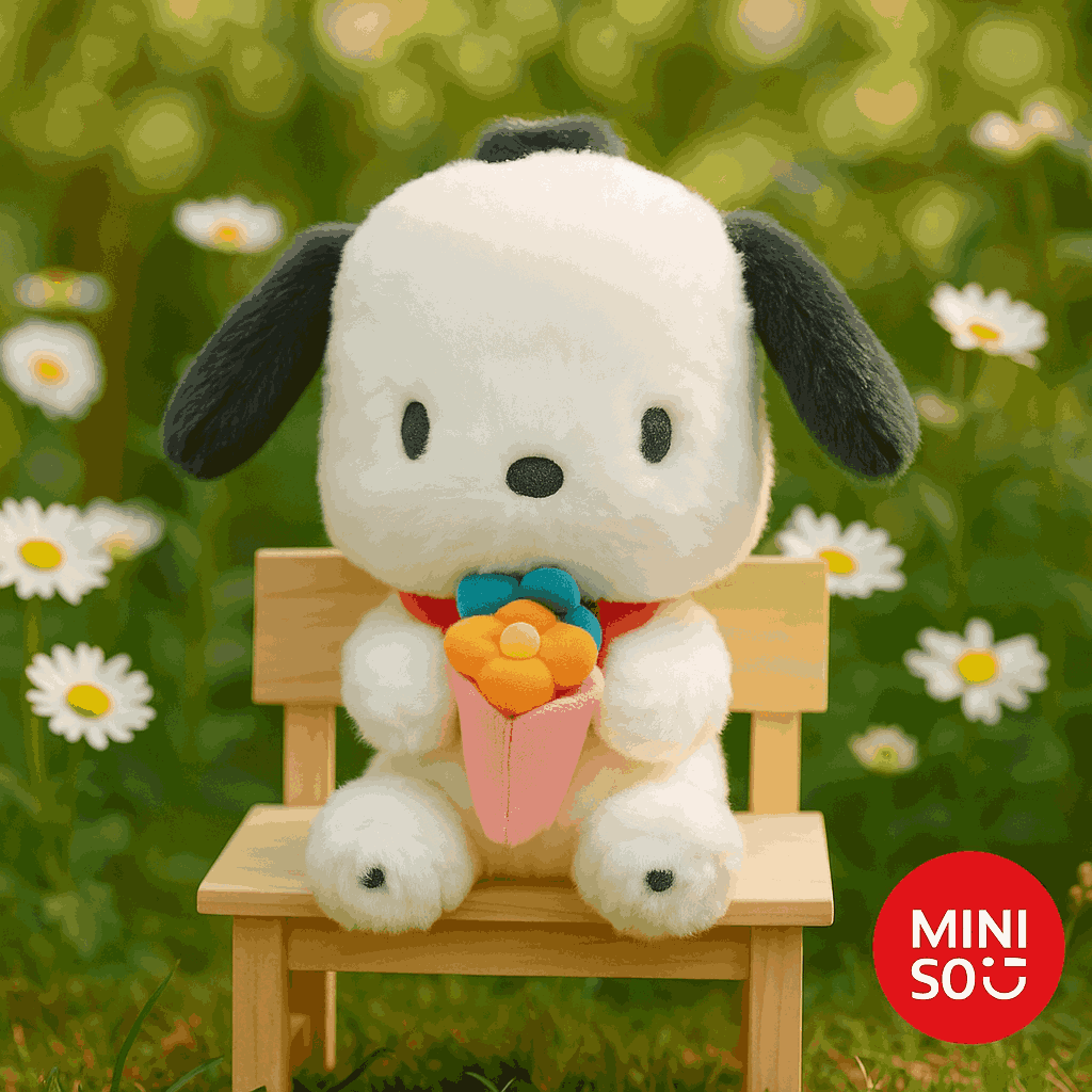 Miniso Pochacco Flower Series Plush Toy 25 CM