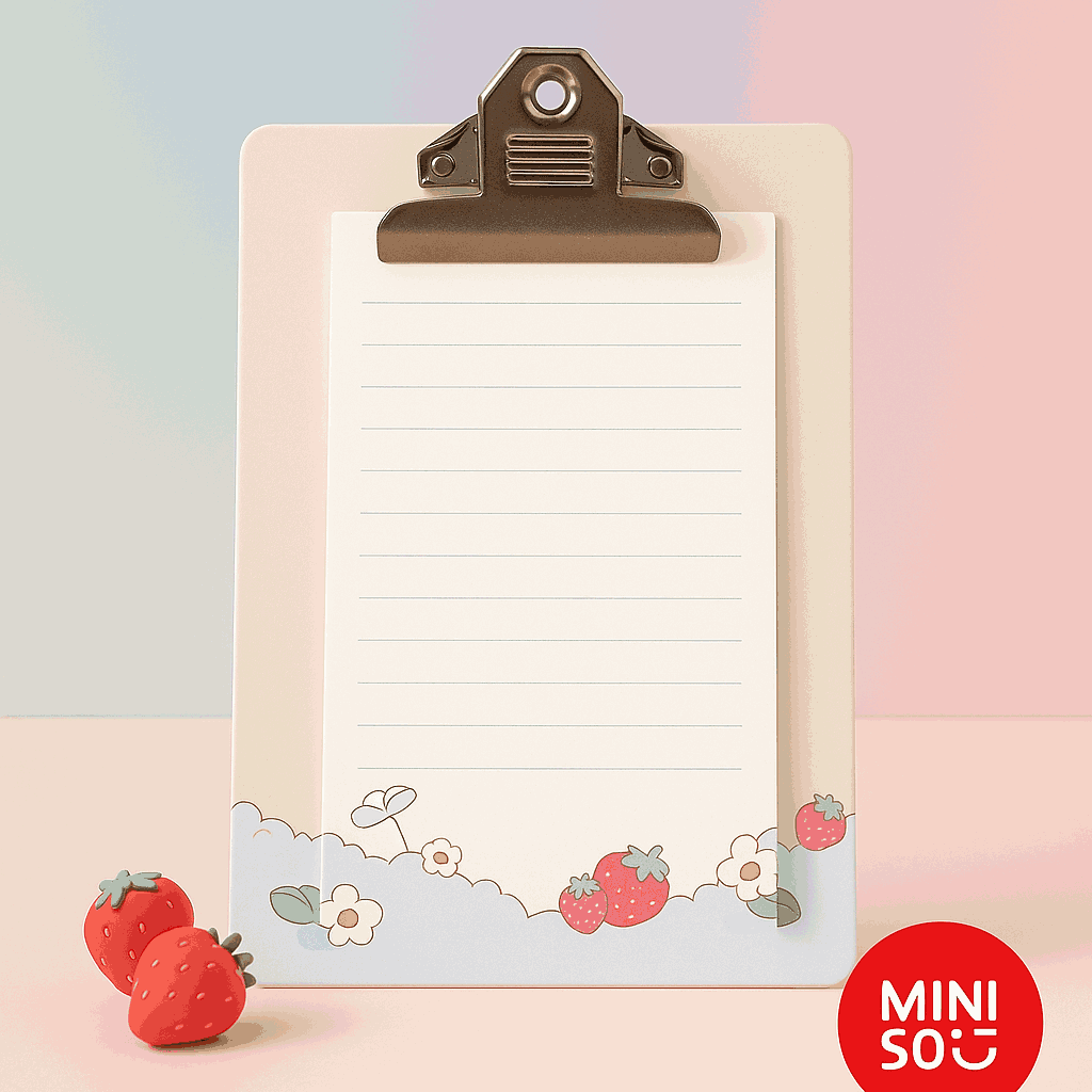 Sanrio Characters Strawberry Collection A5 Clipboard (50 Sheets)