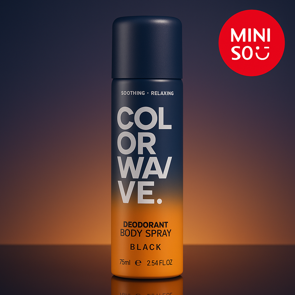 Miniso Color Wave Deodarant Body Spray (Black)