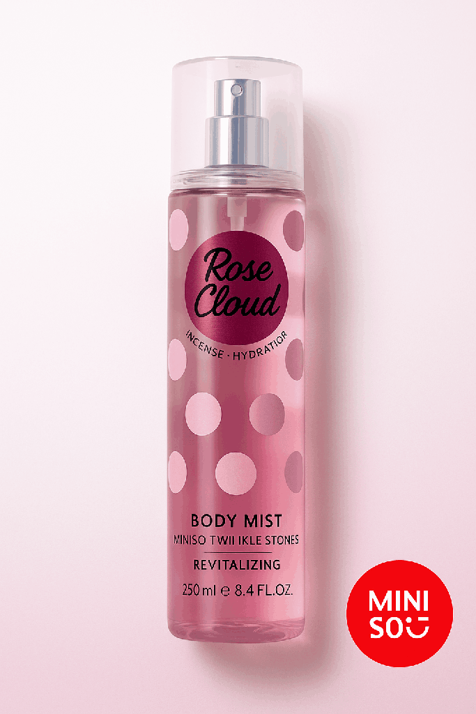 Body Mist Miniso Twinkle Stones(Rose Cloud)