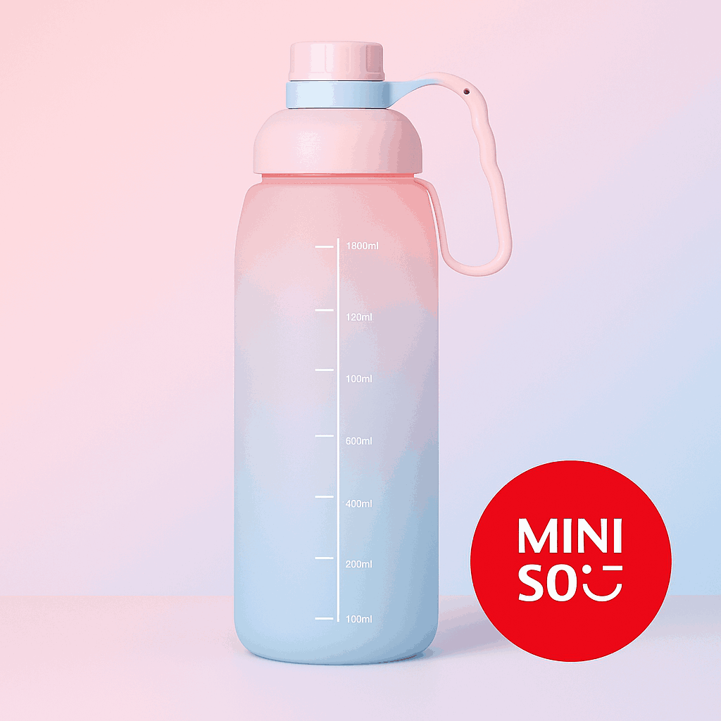 Macaron Fantasy Large Capacity Plastic Water Bottle (1800ML)