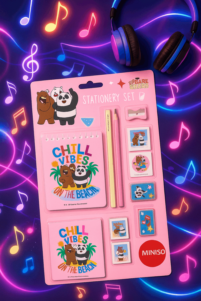 We Bare Bears Seaside Music Festival Stationery Set