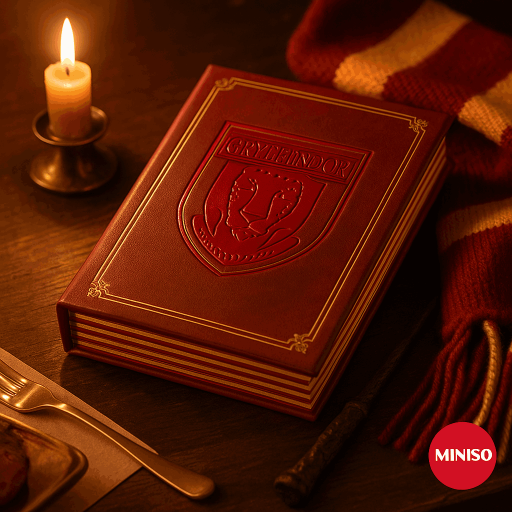 Harry Potter Collection Gryffindor PU Hardcover Book With Striped Edges (208 Sheets)